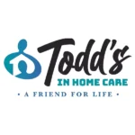 Todd's In Home Care logo. It has the tagline "A friend for life"