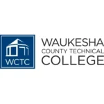 Waukesha County Technical College logo. It shows the collage name along with a white house on a blue background.